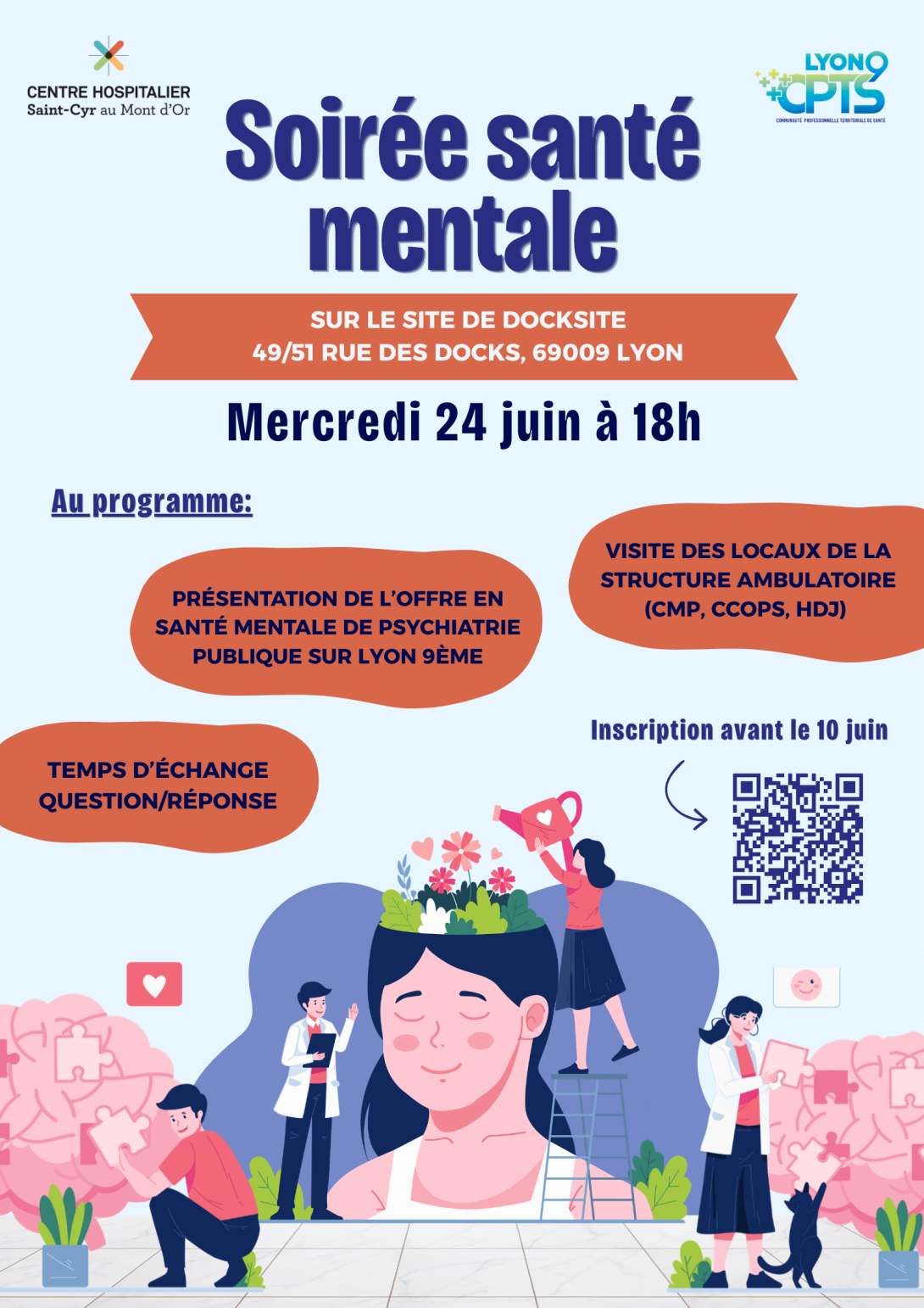 Affiche soirée santé mentale